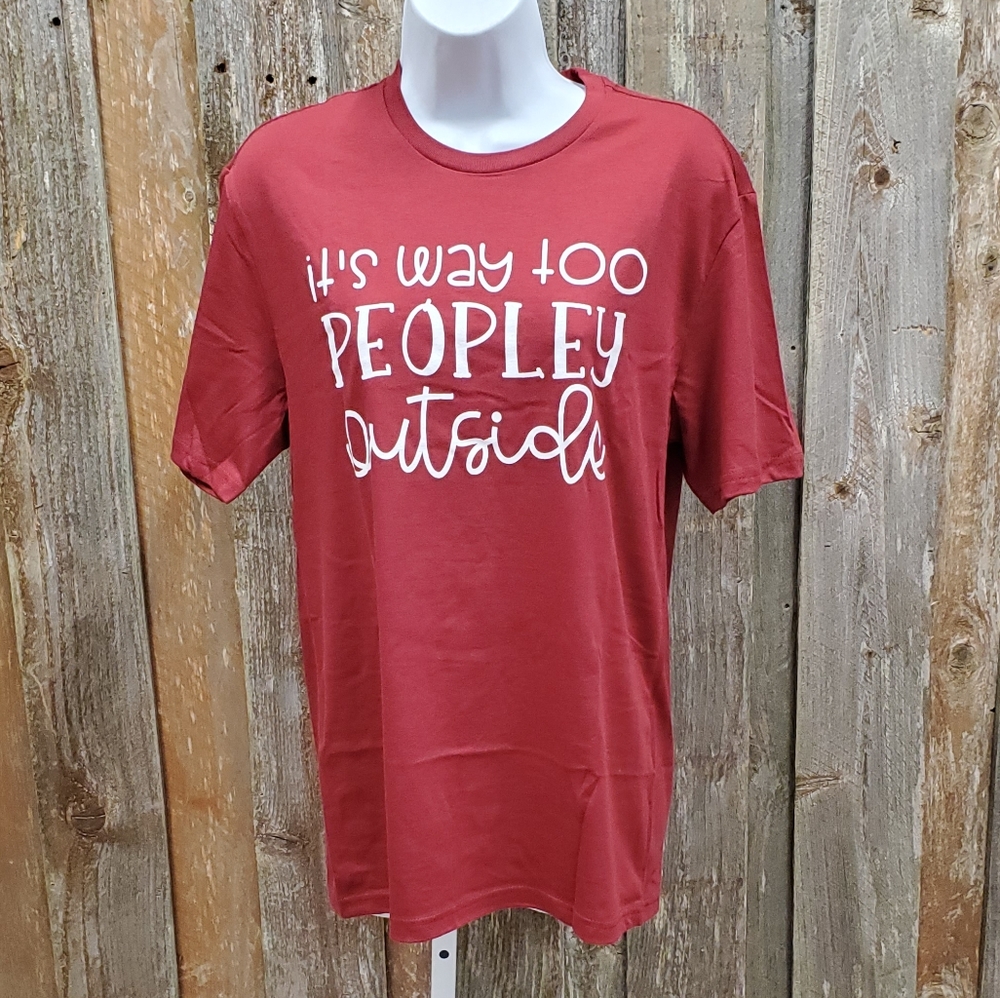 Its way to PEOPLEY outside Funny Graphic T-Shirt - Picture 2 of 4